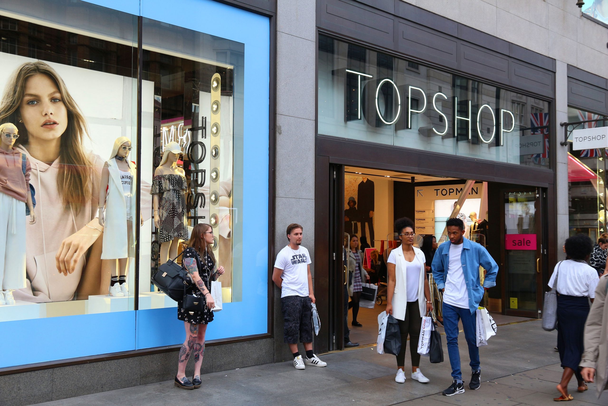 TopShop London butikk Oxford Street handlegate